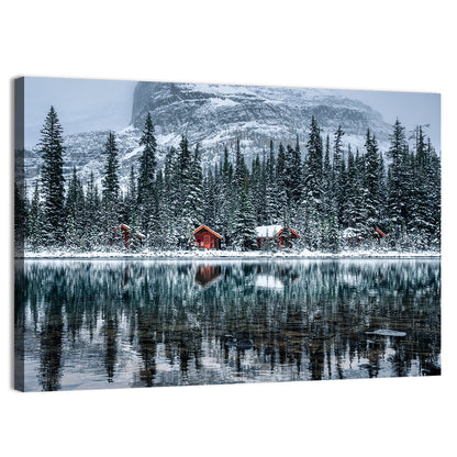 Lake O Hara Winter Reflection Wall Art