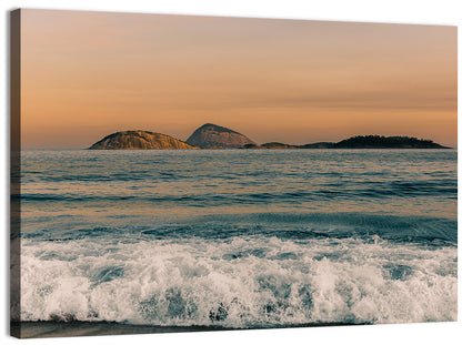 Cagarras Island Sunset Beach Wall Art