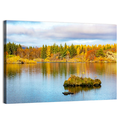 Autumn at Lake Myvatn Wall Art
