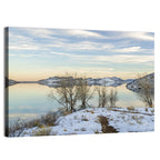 Horsetooth Reservoir Frozen Reflection Wall Art