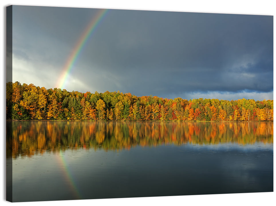 Moccasin Lake Autumn Rainbow Wall Art