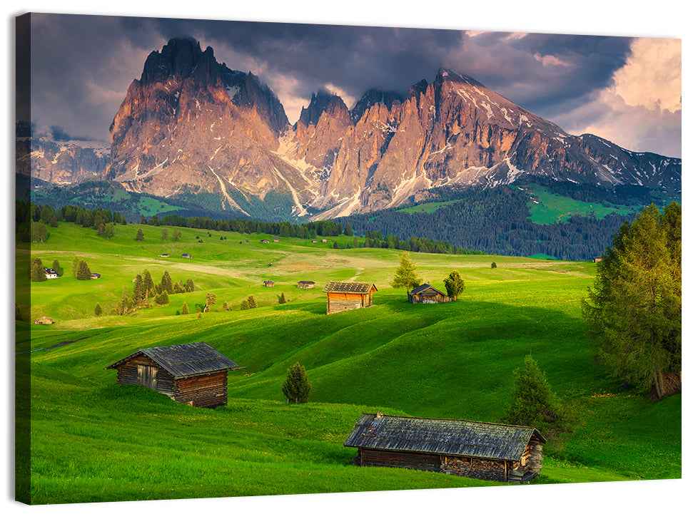 Alpe Di Siusi Meadow, Castelrotto Wall Art, canvas print, landscape