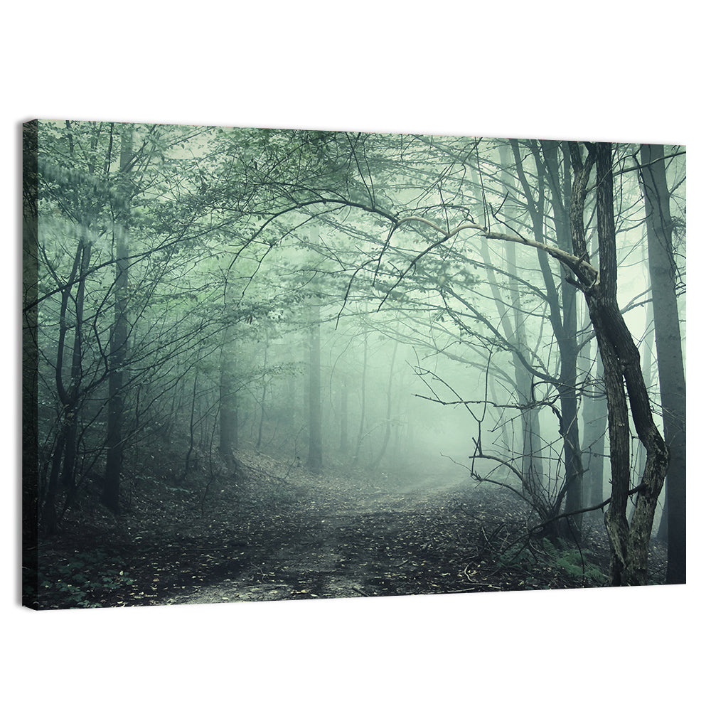 Misty Forest Path Wall Art