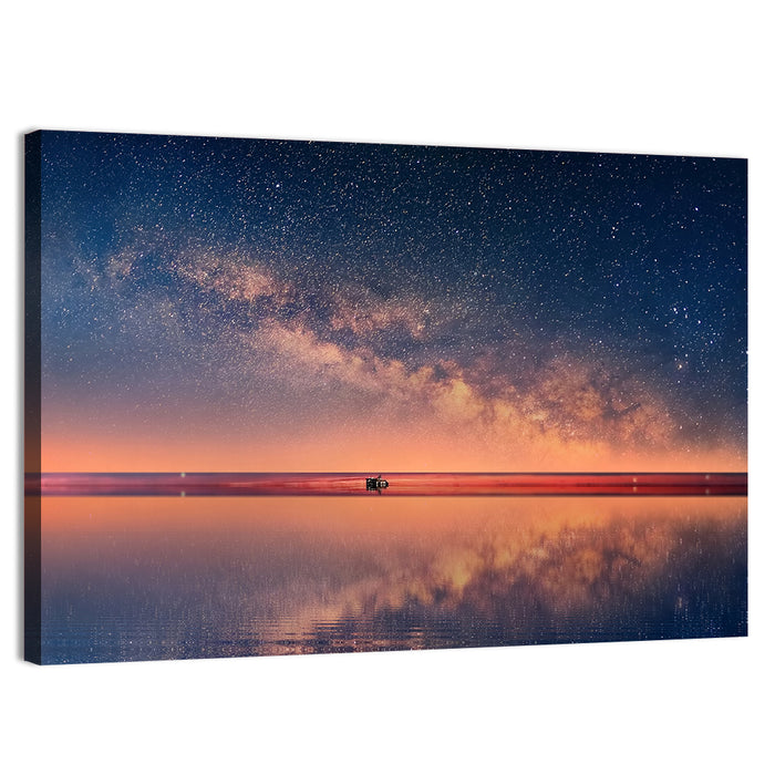 Ocean Starry Night Wall Art as a canvas print