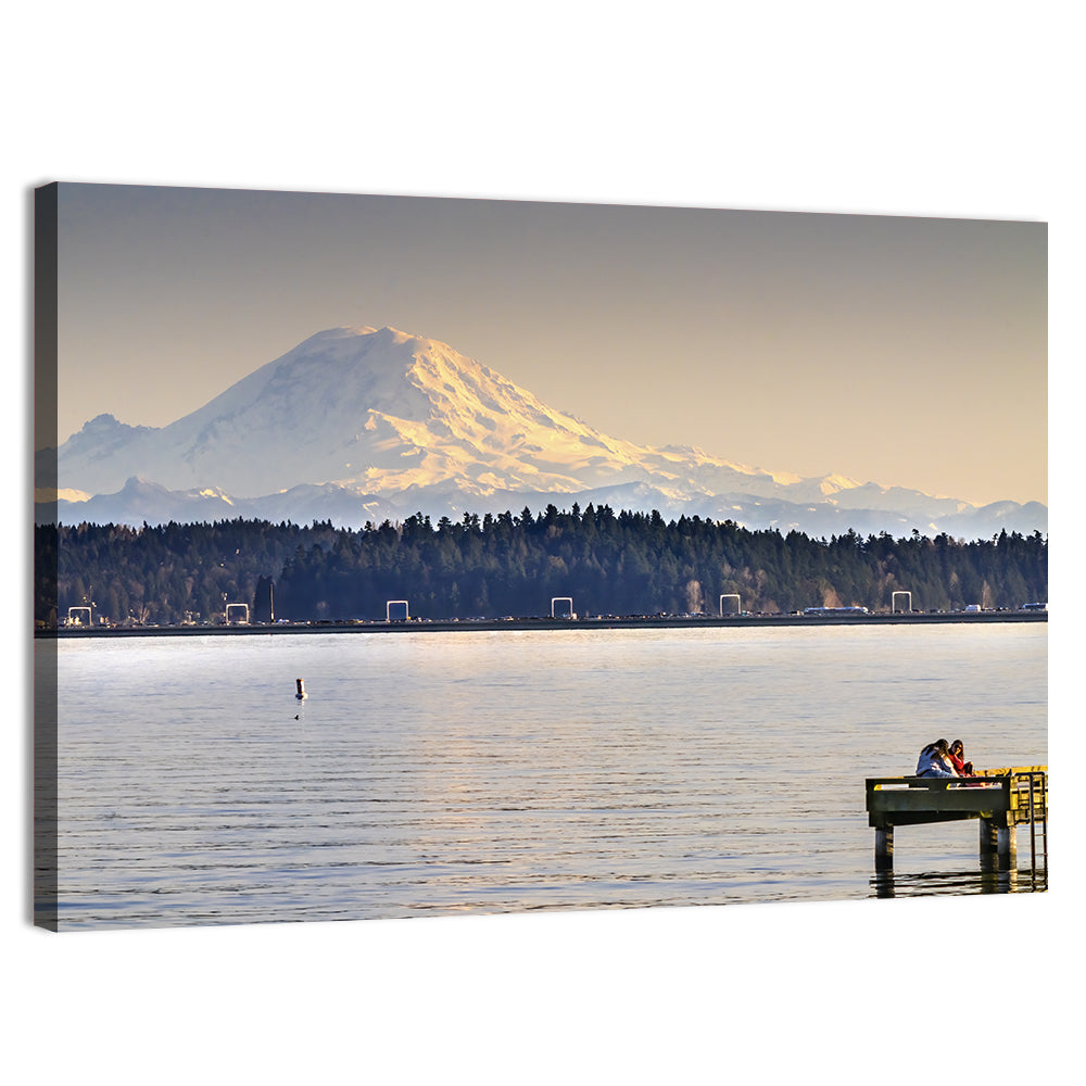 Mount Rainier Over Lake Washington Wall Art