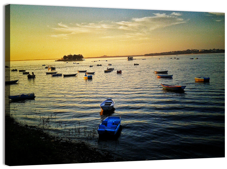 Sunset Over Bhojtal Lake Wall Art