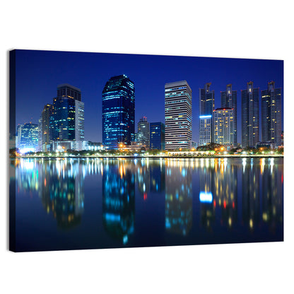 Benjakitti Park Night Skyline Wall Art