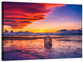 Lake Baikal Ice at Sunset Wall Art