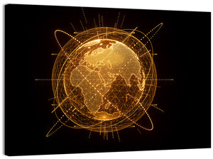 World Map Hologram Wall Art