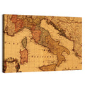 Antique Map of Italy with Ornate Cartouche Wall Art