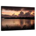 Lake Diatas Sunset with Boat Wall Art