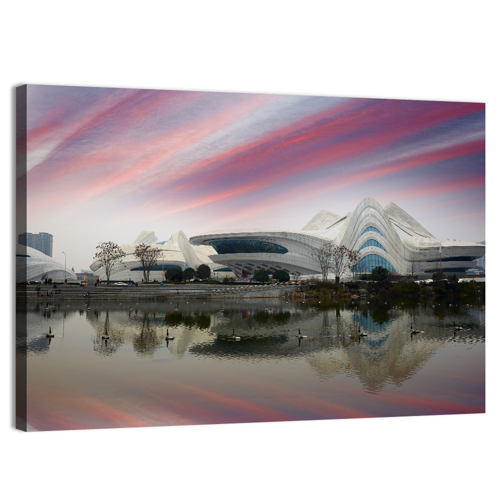 Meixihu International Culture and Arts Centre, Changsha Wall Art, canvas print, landscape