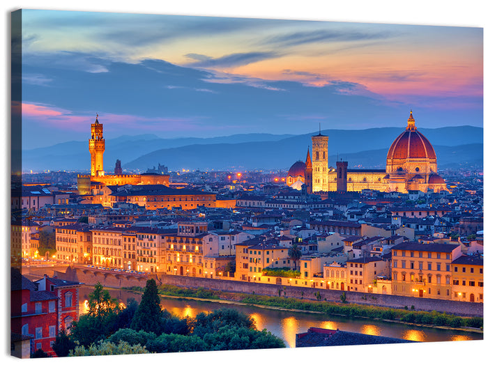 Florence Duomo at Twilight Wall Art as a canvas print