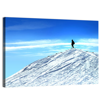 Mountaineer Summit Silhouette Wall Art