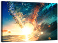 Sun Through a Breaking Wave Wall Art