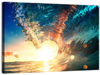 Sun Through a Breaking Wave Wall Art