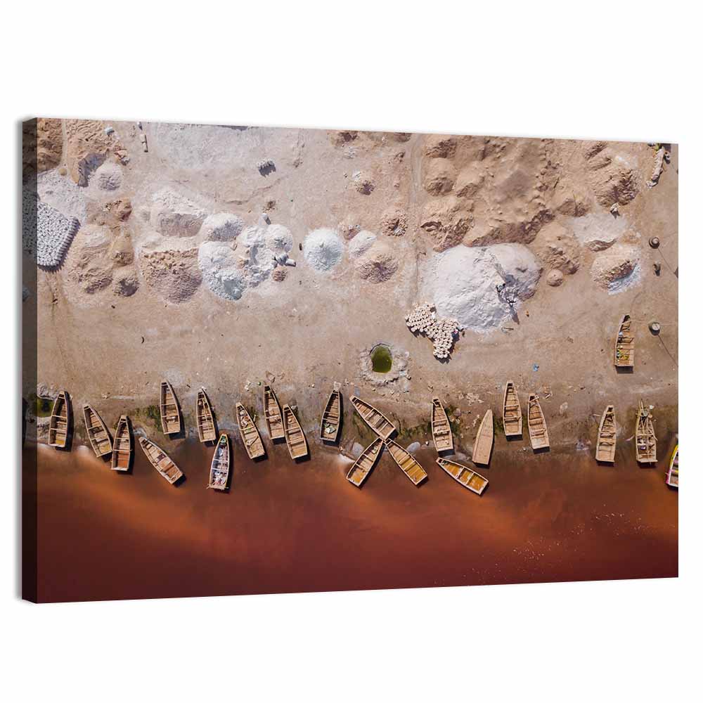 Lake Retba Aerial View Wall Art