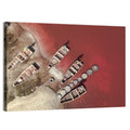 Wooden Boats on Lake Retba Wall Art