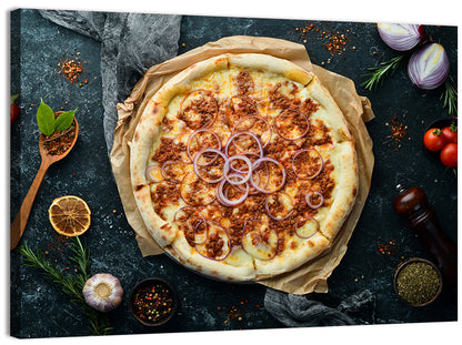 Spicy Pizza with Red Onion Wall Art