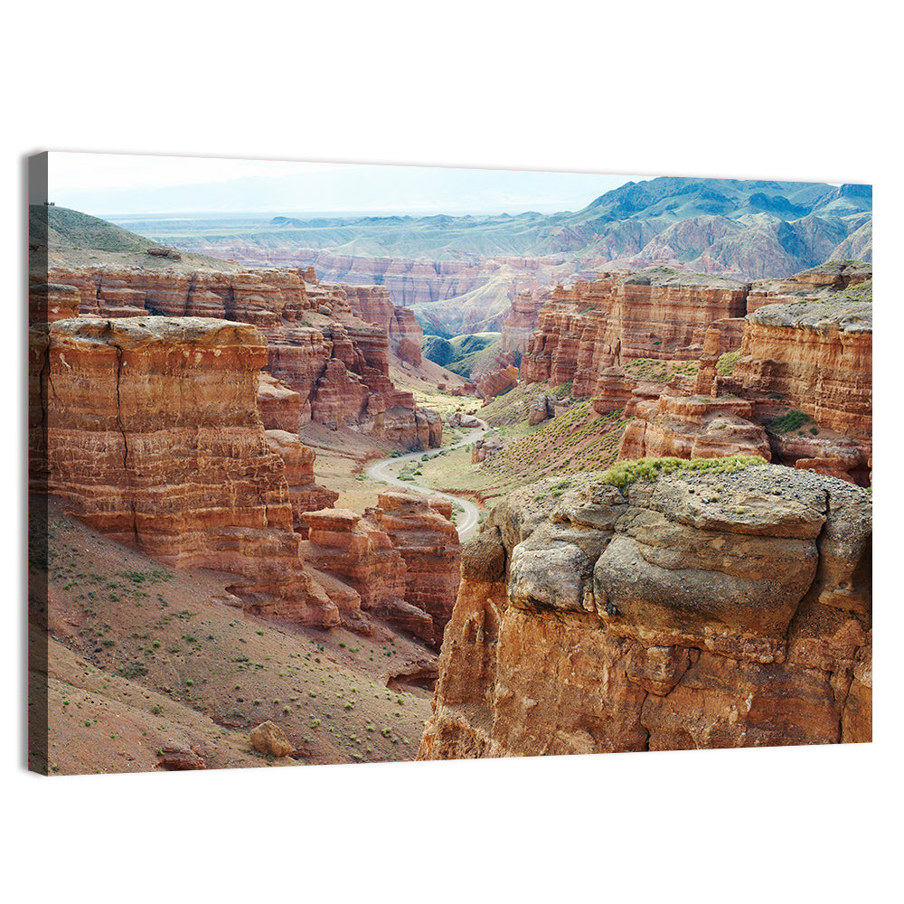 Charyn Canyon Vista Wall Art, canvas print, landscape
