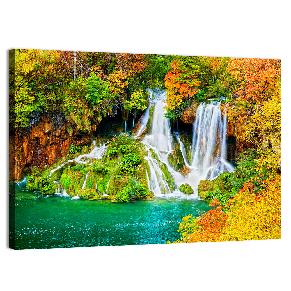 Plitvička Jezera Autumn Falls Wall Art