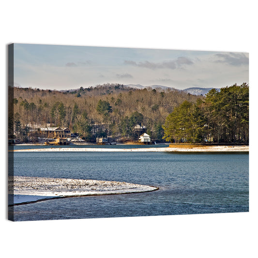 Lake Burton Winter Shoreline Wall Art