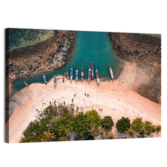 Koh Samui Village Boats Wall Art