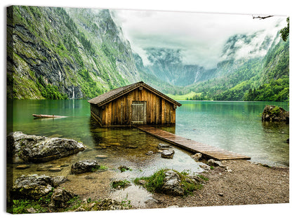 Obersee Boathouse at Königssee Wall Art