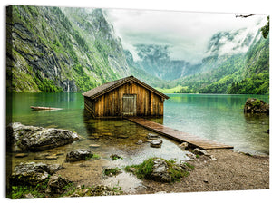 Lake Obersee Boathouse Wall Art