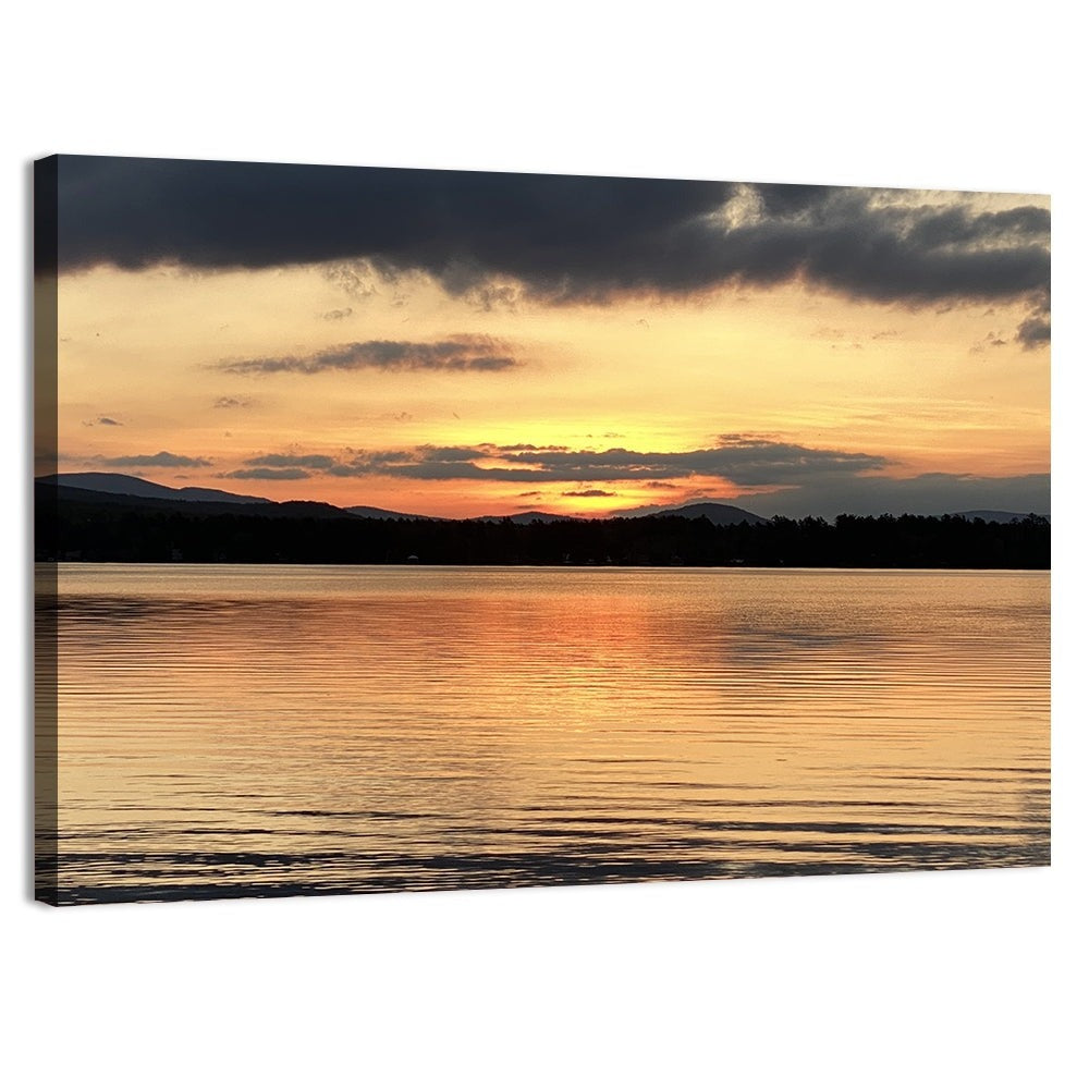 Lake Pleasant Golden Sunset Wall Art
