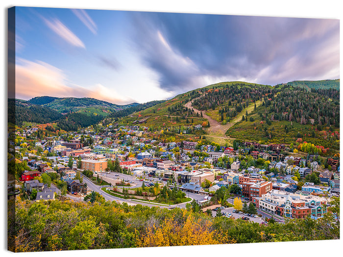 Park City Mountain View Wall Art as a canvas print