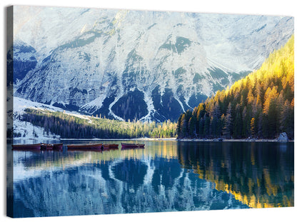 Lago Di Braies Reflection Wall Art