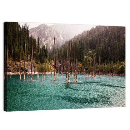 Kaindy Lake Submerged Spruces Wall Art