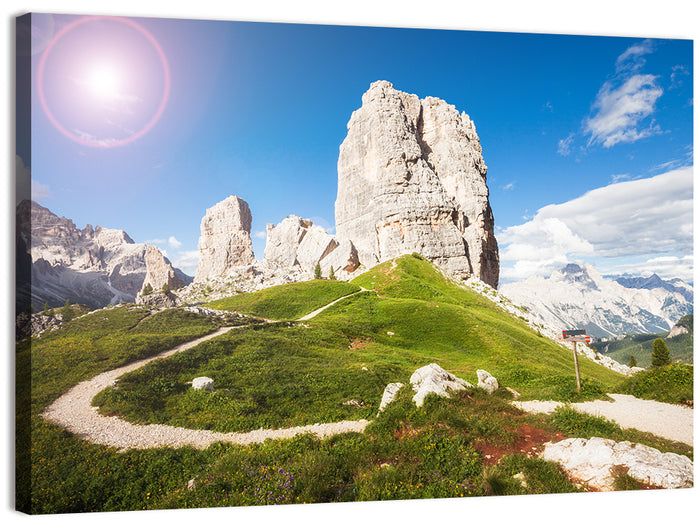 Cinque Torri Trail Wall Art as a canvas print