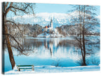 Bled Castle Winter View Wall Art