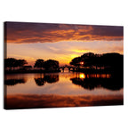 Tranquility Bridge at Sunset Wall Art