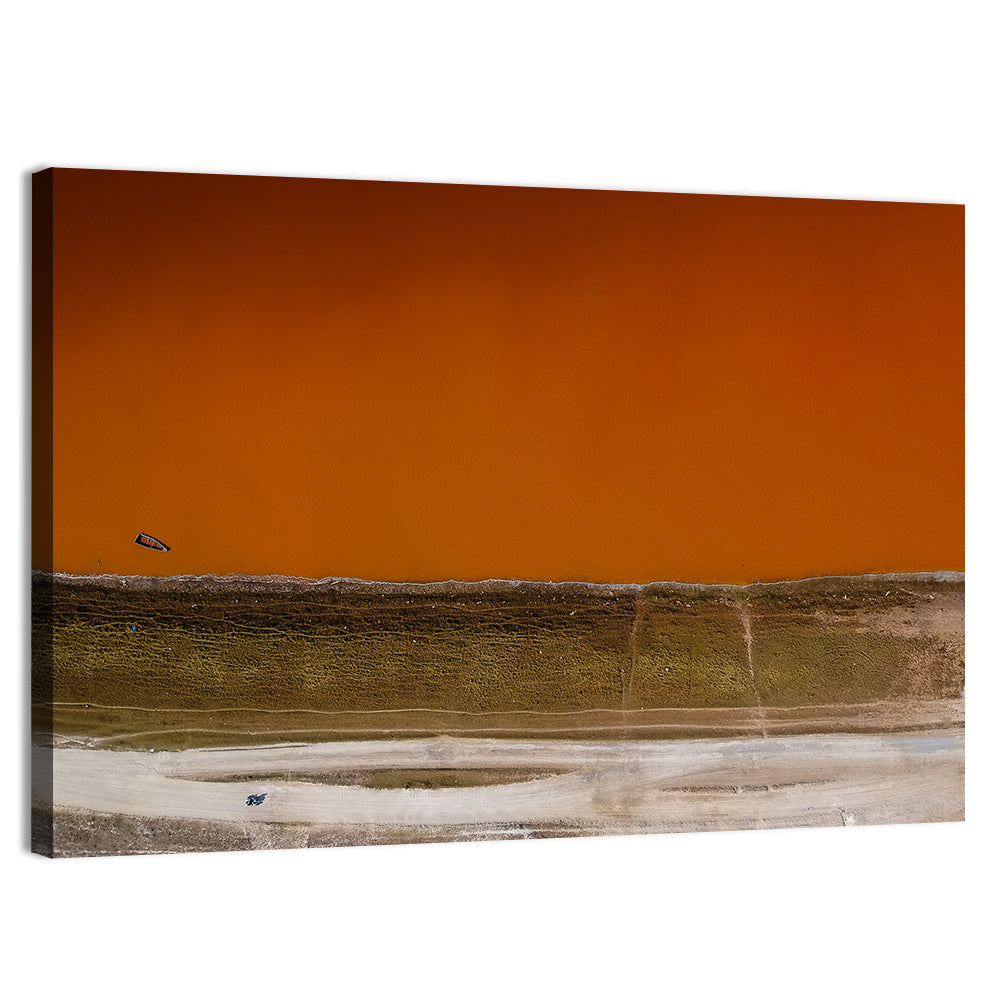 Lake Retba Aerial View Wall Art