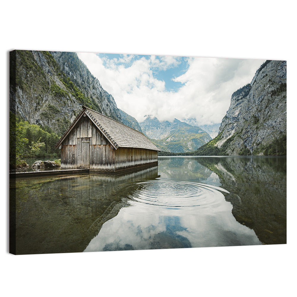 Königssee Boathouse at Obersee Wall Art