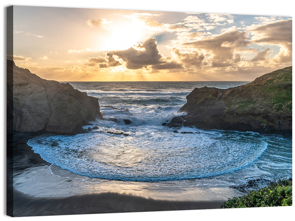 Piha Gap Tidal Lagoon Wall Art, canvas print, landscape
