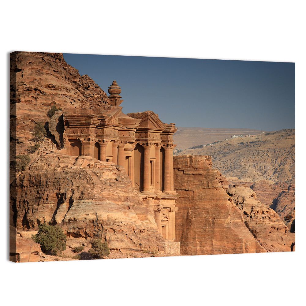 The Monastery at Petra Wall Art, canvas print, landscape