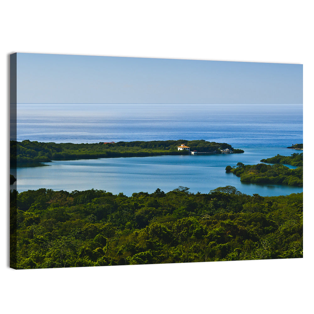 Roatan Tropical Bay Wall Art, canvas print, landscape