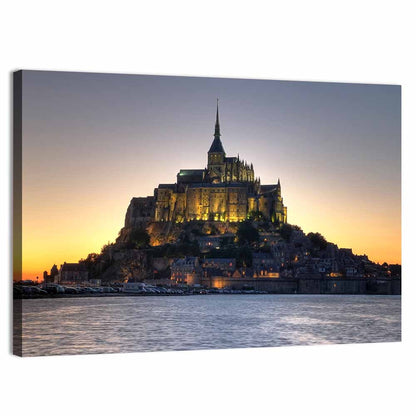 Mont Saint-michel at Dusk Wall Art