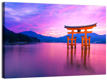 Miyajima Torii at Sunset Wall Art