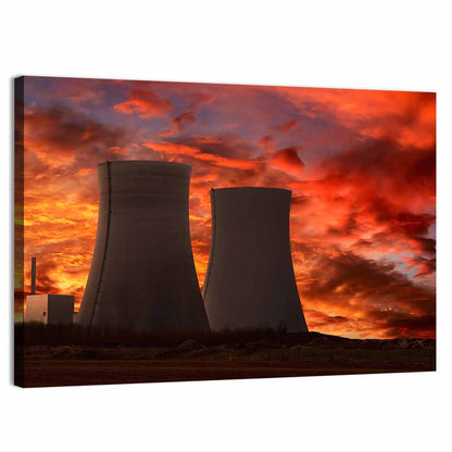 Cooling Towers at Sunset Wall Art