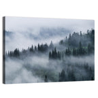 Misty Mountain Pine Forest Wall Art