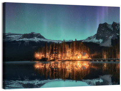 Aurora Over Emerald Lake Wall Art