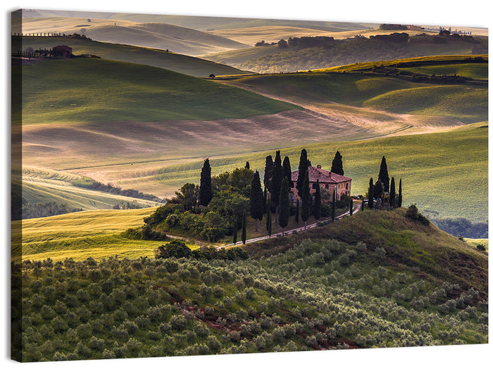 Val D'orcia Meadow Hills Wall Art as a canvas print