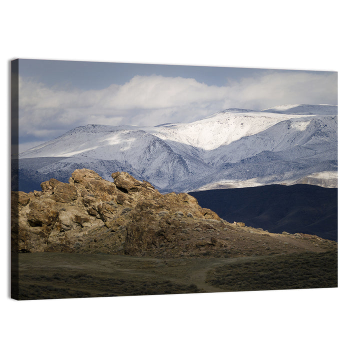 Wonderstone Snow-dusted Mountains Wall Art as a canvas print
