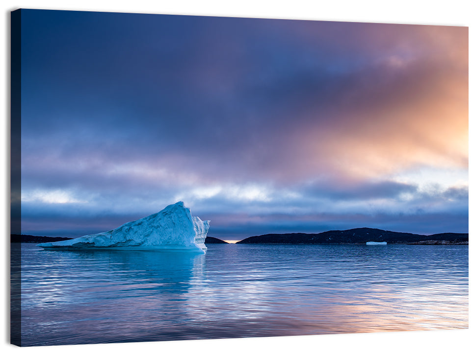 Disco Bay Iceberg Wall Art, canvas print, landscape