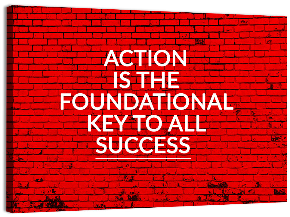 Key to Success on Red Brick Wall Art